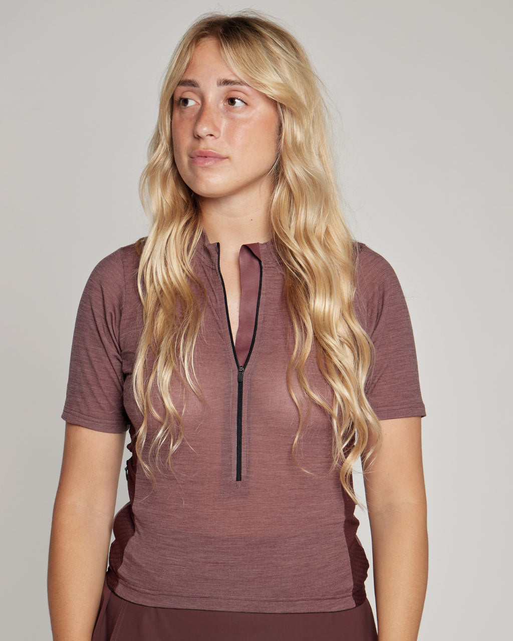 Maglia bici - DOUBLE - Bordeaux