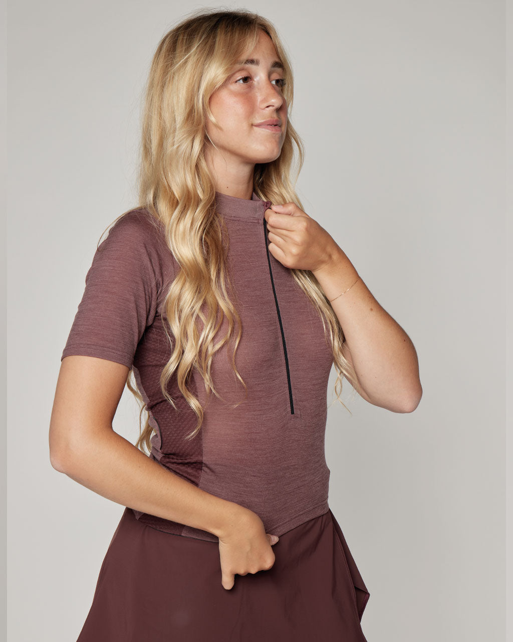 Maglia bici - DOUBLE - Bordeaux