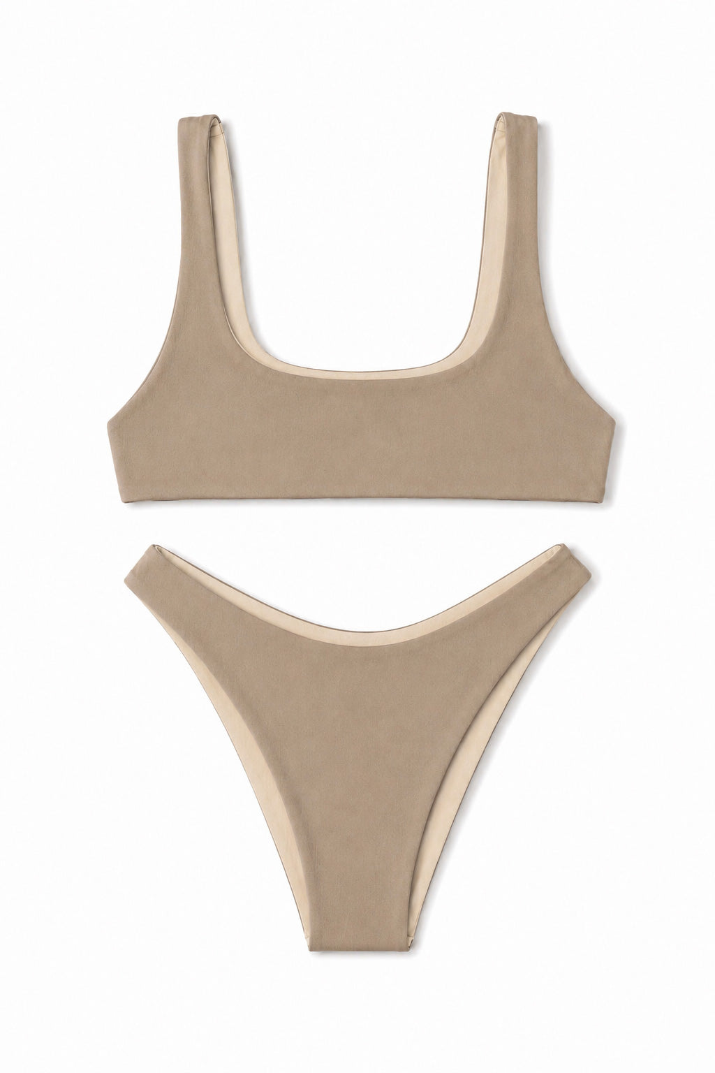 SALINA - bikini double face - Pearl grey