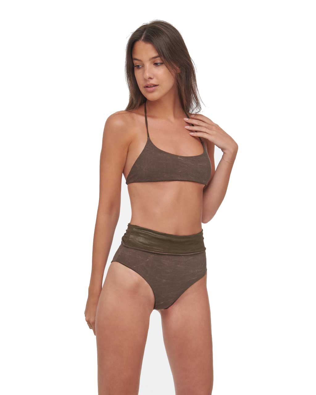 Bikini vita alta - DAFNE - Coffè