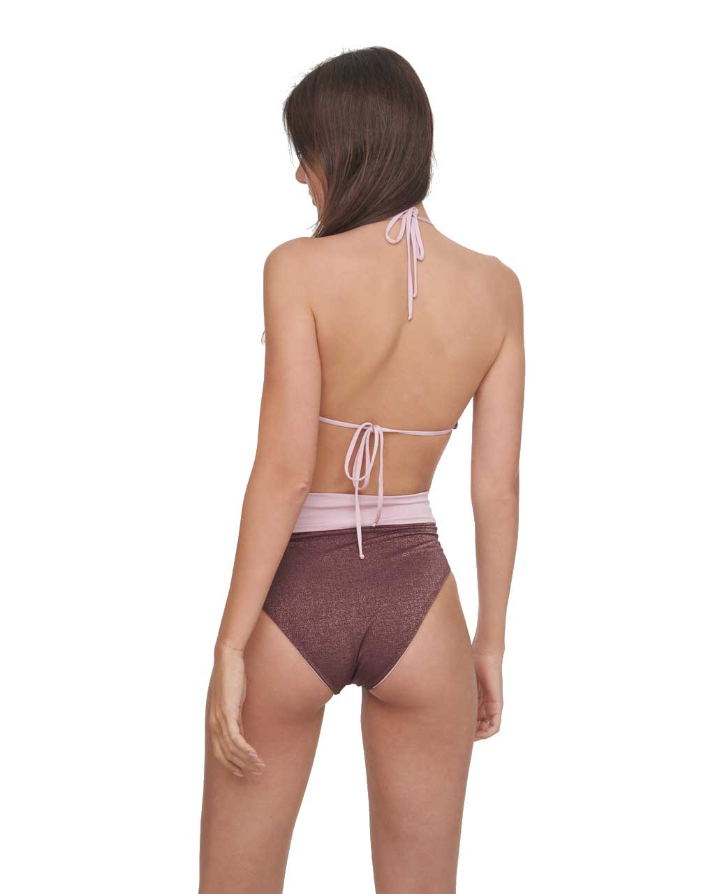 High waisted bikini - DAFNE - Grapes