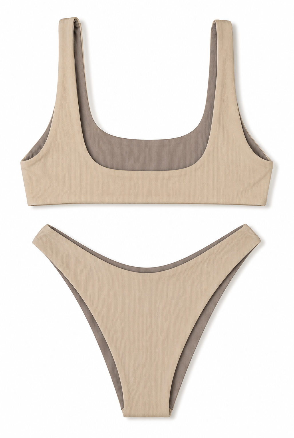 SALINA - bikini double face - Pearl grey