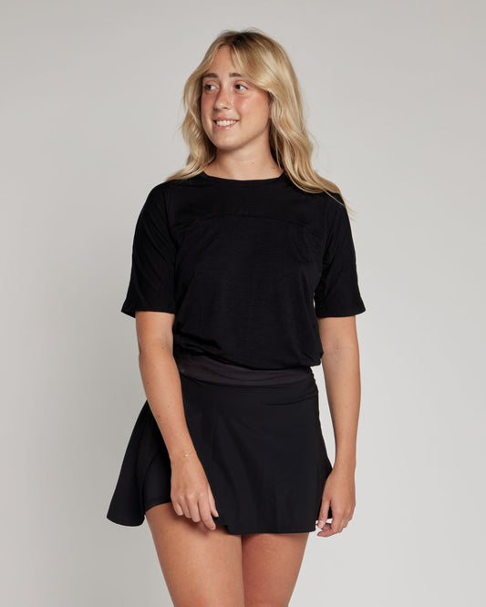 Maglia tennis - DOUBLE - black