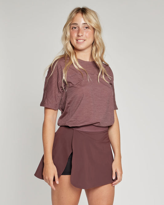 Maglia tennis - DOUBLE - Bordeaux