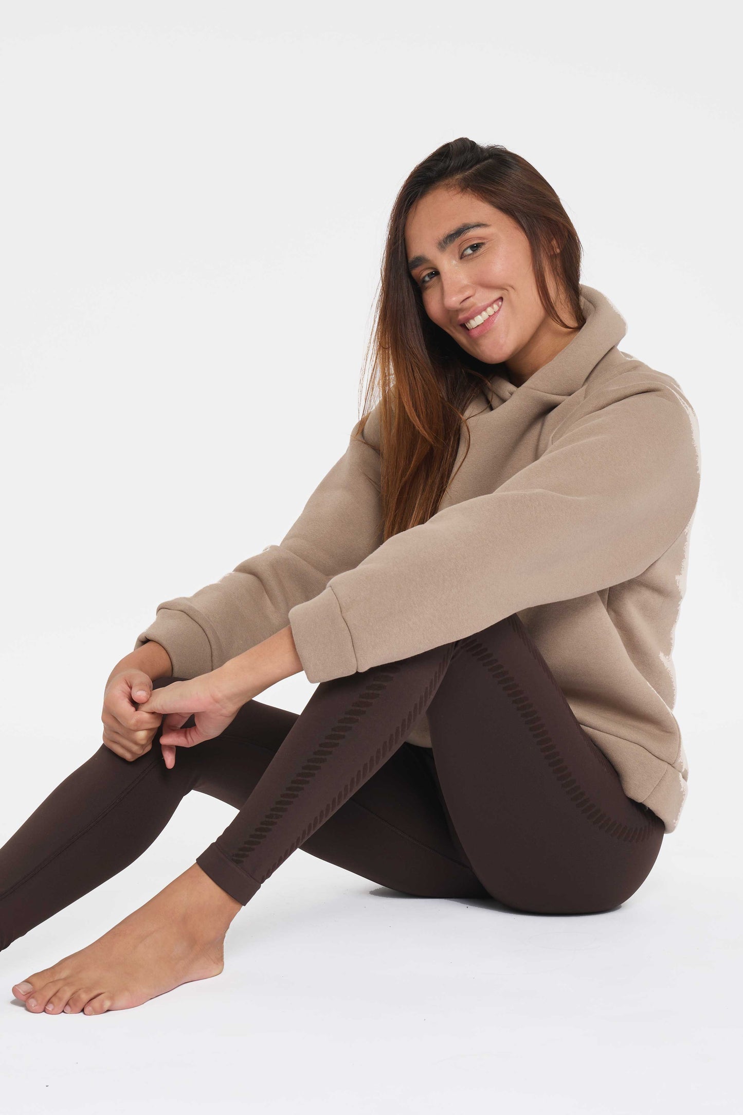 Leggings drenante - FEEL - coffè brown