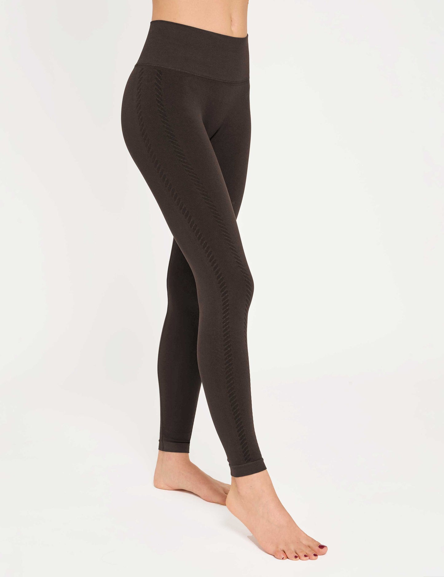Leggings drenante - FEEL - coffè brown