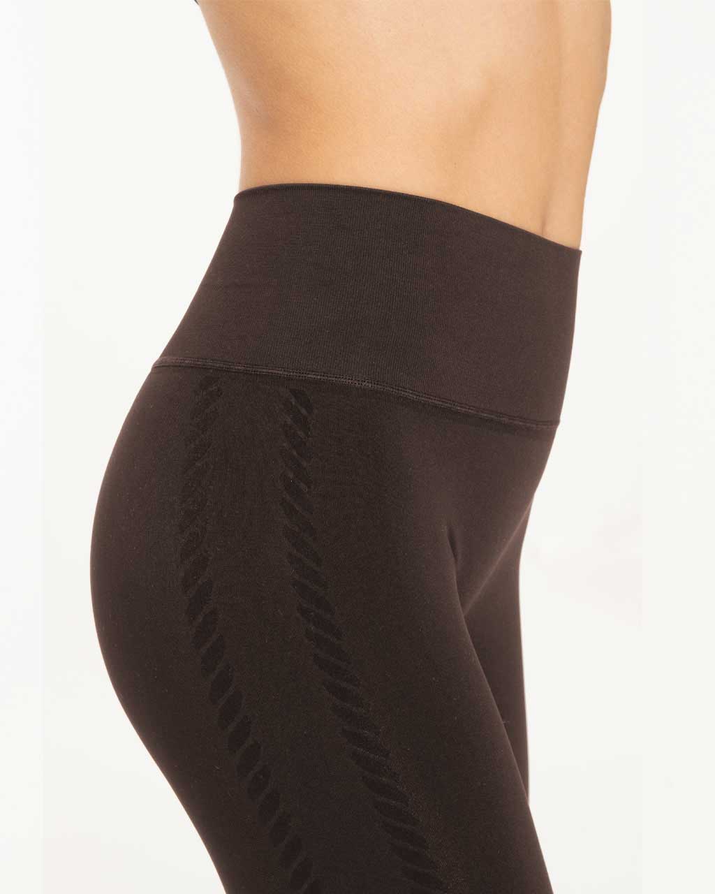 Leggings drenante - FEEL - coffè brown