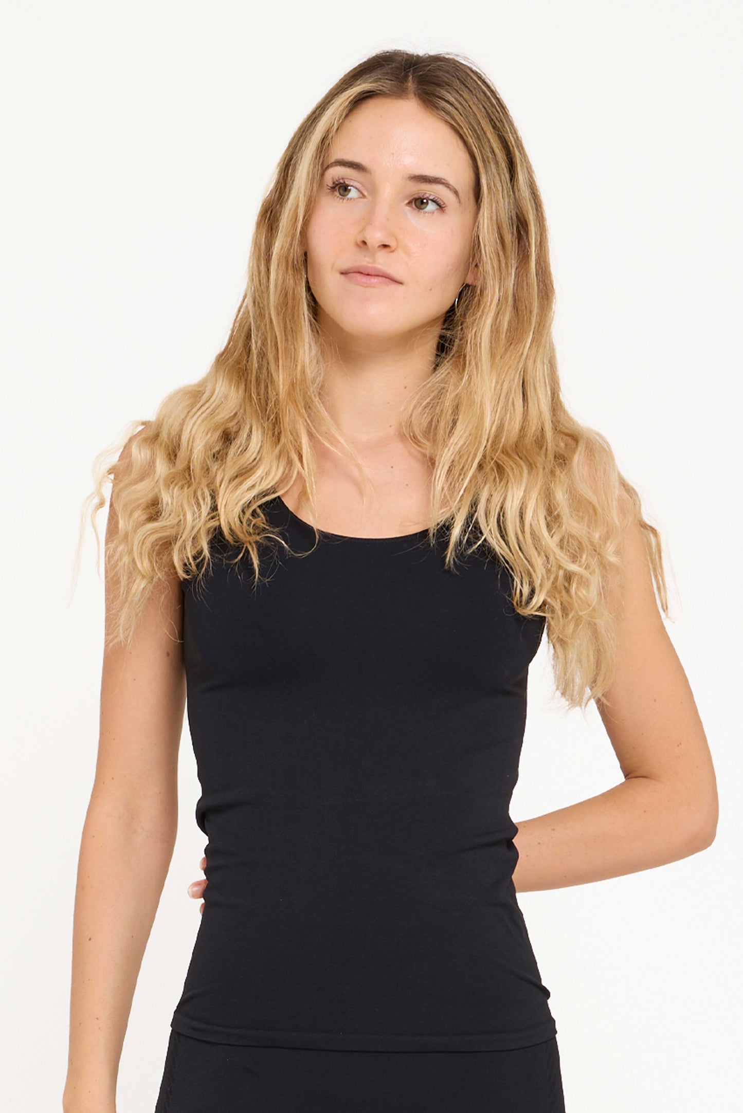Draining tank top - FEEL - midnight black