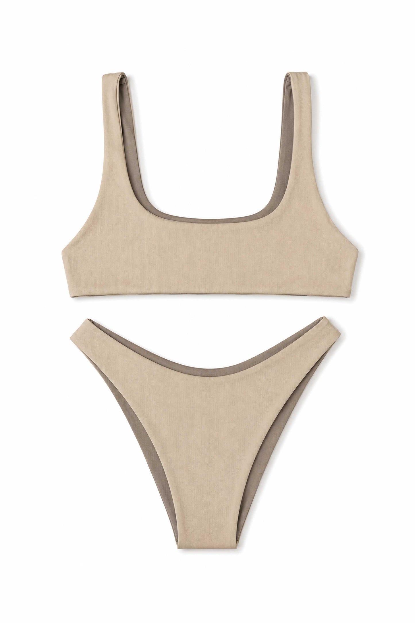 SALINA - bikini double face - Pearl grey