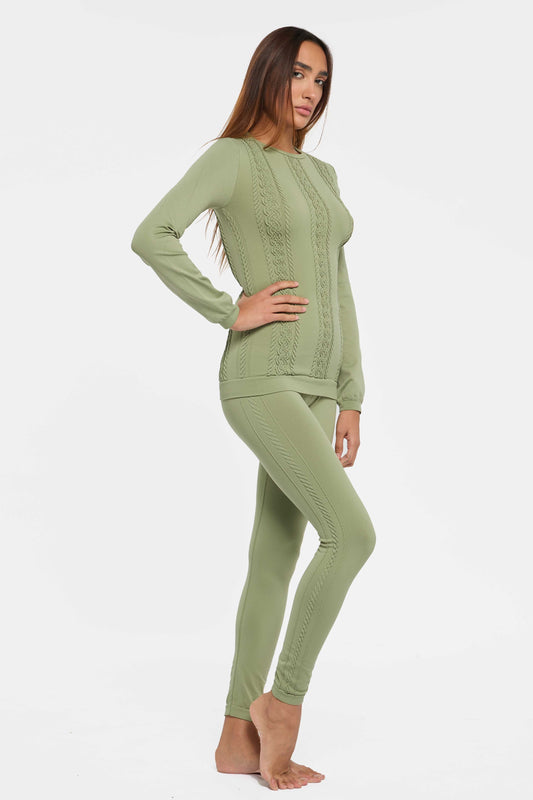 Completo termico eco - VITAL - sage green
