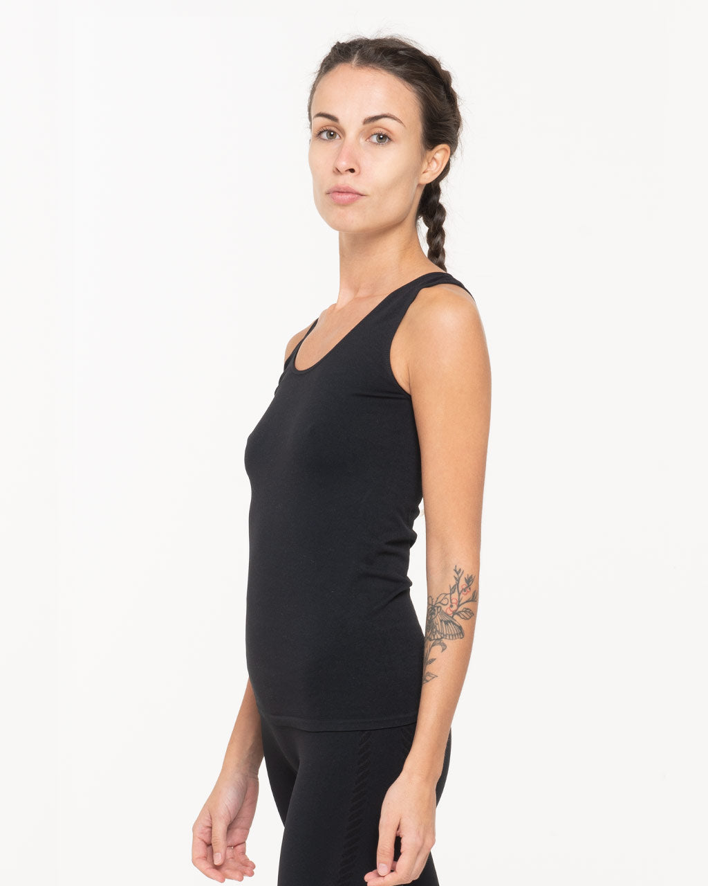 Draining tank top - FEEL - midnight black